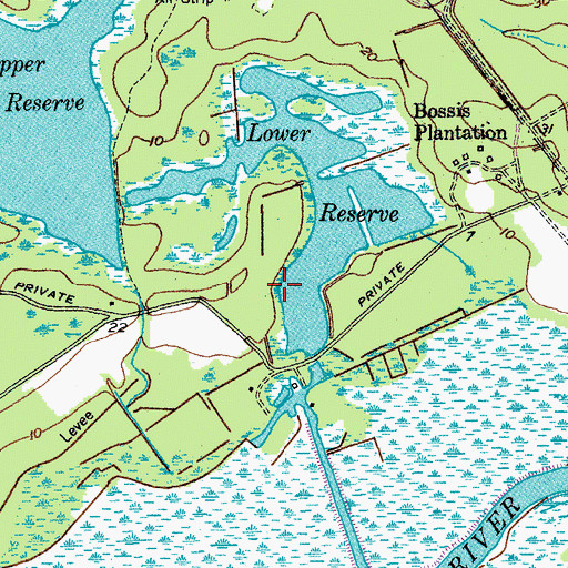 Topographic Map of Lower Reserve, SC