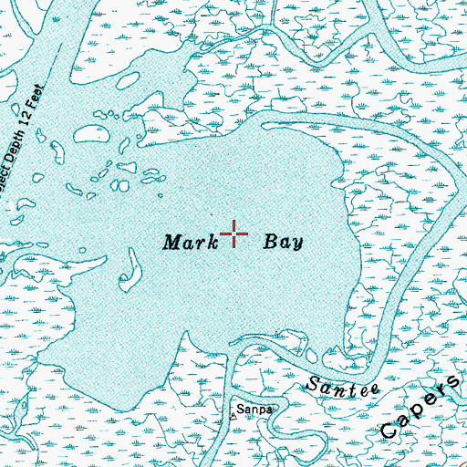 Topographic Map of Mark Bay, SC
