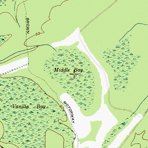 Topographic Map of Middle Bay, SC