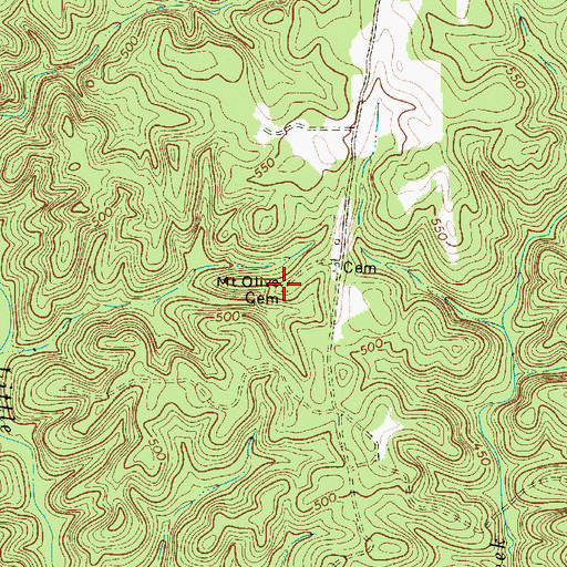 Topographic Map of Mount Olive Cemetery, SC