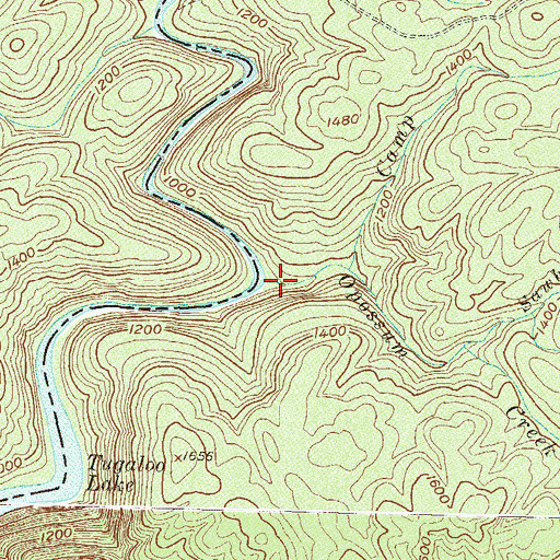Topographic Map of Opossum Creek, SC