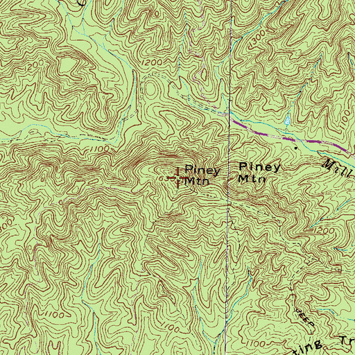 Topographic Map of Piney Mountain, SC