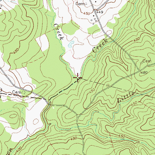 Topographic Map of Reedy Creek, SC