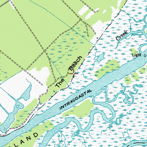 Topographic Map of The Beach, SC