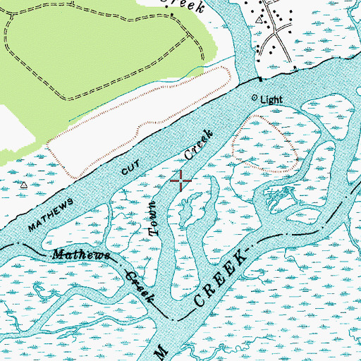 Topographic Map of Town Creek, SC