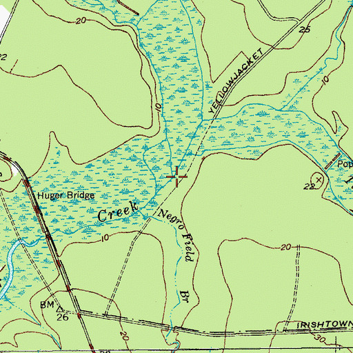 Topographic Map of Turkey Creek, SC