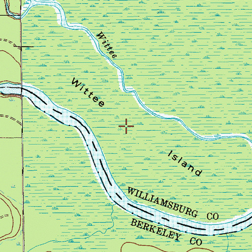 Topographic Map of Wittee Island, SC