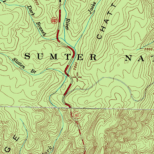 Topographic Map of Sloan Bridge Campground, SC