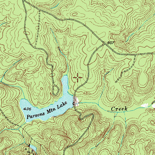 Topographic Map of Parsons Mountain Lake Campground, SC