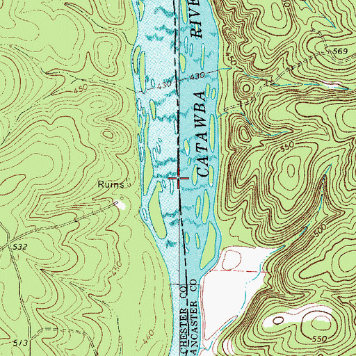 Topographic Map of Lands Ford, SC
