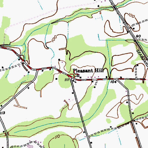 Topographic Map of Pleasant Hill School (historical), SC