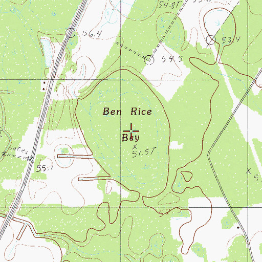 Topographic Map of Ben Rice Bay, SC