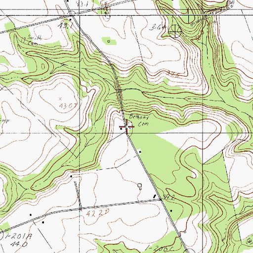 Topographic Map of Bethany Church (historical), SC
