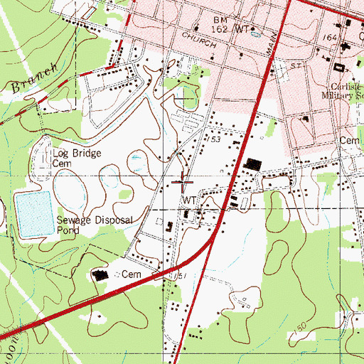 Topographic Map of Calhoun Street Church of God, SC