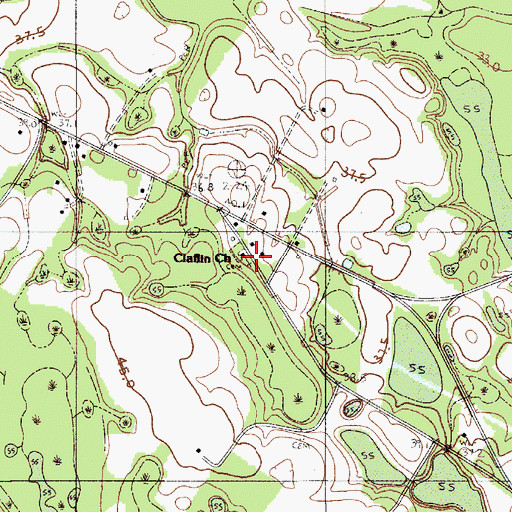 Topographic Map of Claflin School (historical), SC