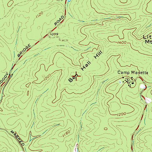 Topographic Map of Ben Hall Hill, SC