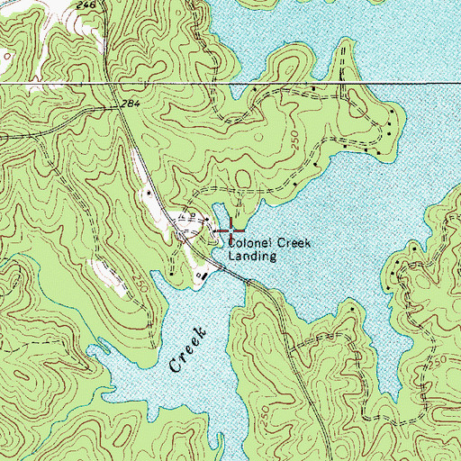 Topographic Map of Colonel Creek Landing, SC