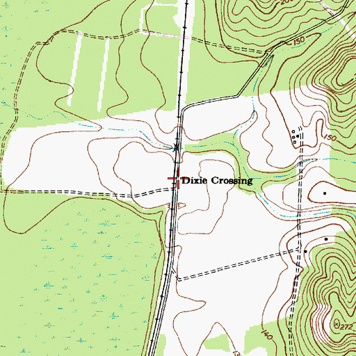 Topographic Map of Dixie Crossing, SC