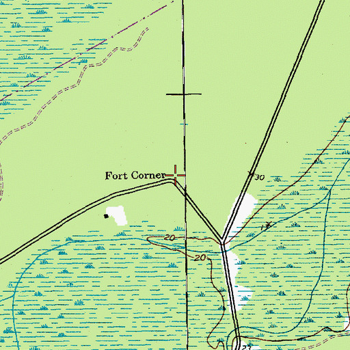 Topographic Map of Fort Corner, SC