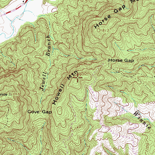Topographic Map of Howell Mountain, SC