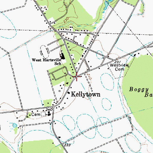 Topographic Map of Kellytown, SC