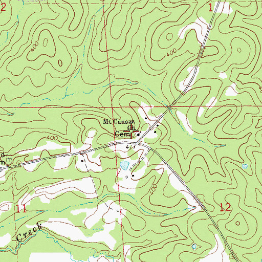 Topographic Map of Mount Canaan Church, AL
