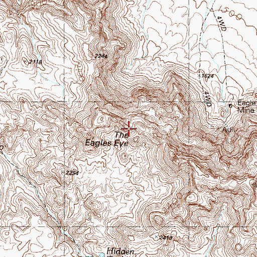 Topographic Map of The Eagles Eye, AZ