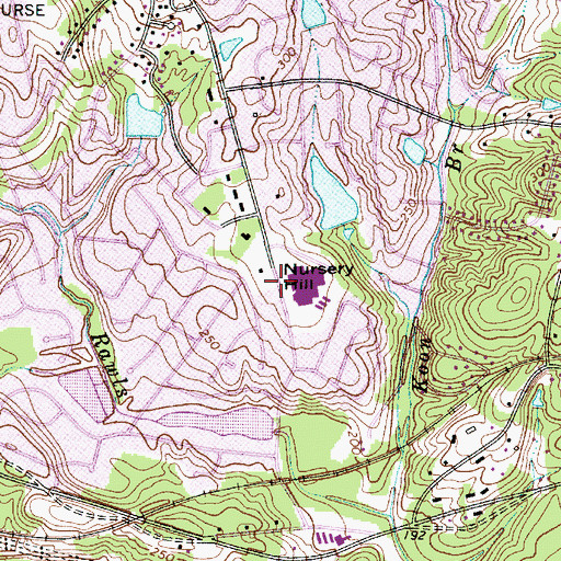 Topographic Map of Nursery Hill, SC