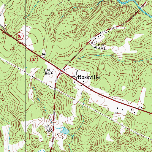 Topographic Map of Rossville, SC
