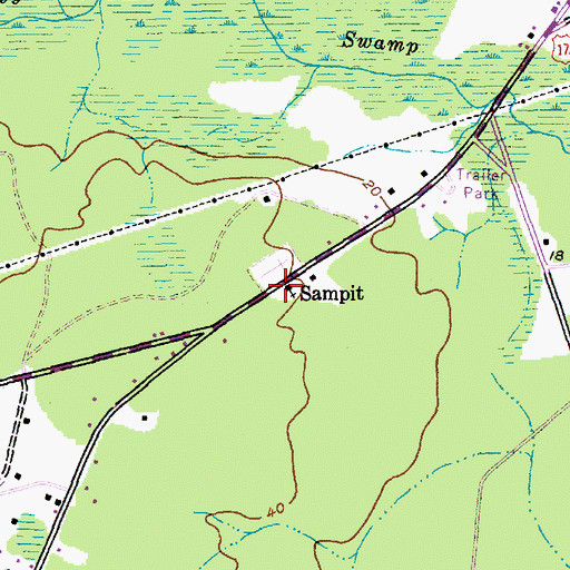 Topographic Map of Sampit, SC