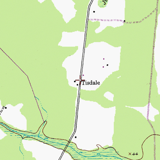 Topographic Map of Tisdale, SC