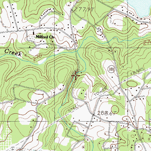 Topographic Map of Gilreaths Mill (historical), SC