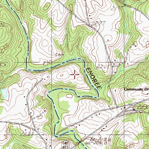 Topographic Map of Horseshoe Bend, SC