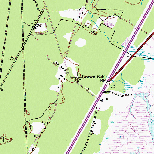 Topographic Map of Browns Church, SC