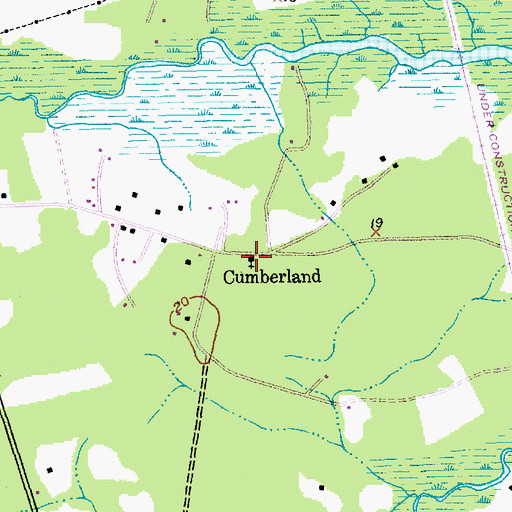 Topographic Map of Cumberland Church, SC