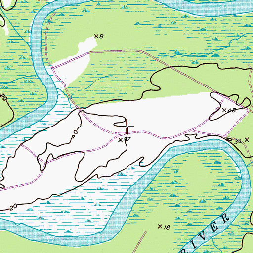 Topographic Map of Francis Marion Estates, SC