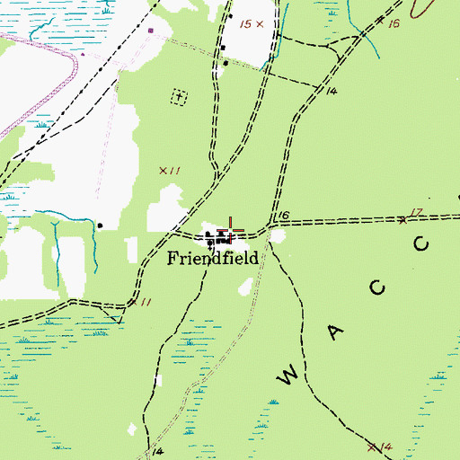 Topographic Map of Friendship Plantation, SC