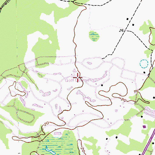 Topographic Map of Litchfield Golf and Country Club, SC