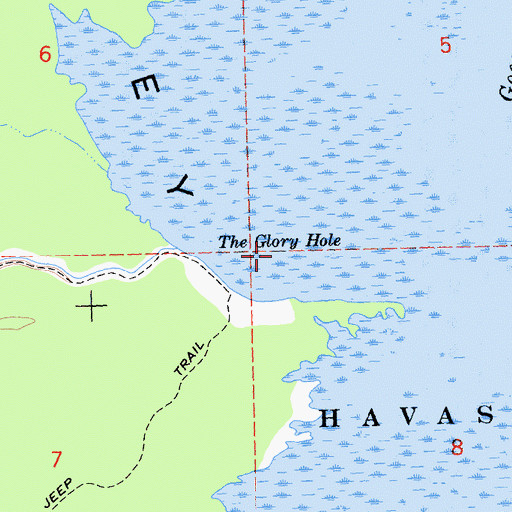 Topographic Map of The Glory Hole, AZ