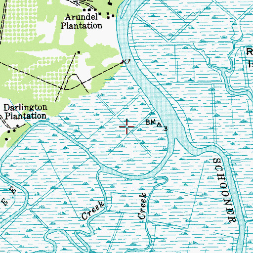 Topographic Map of Pee Dee Game Management Area, SC
