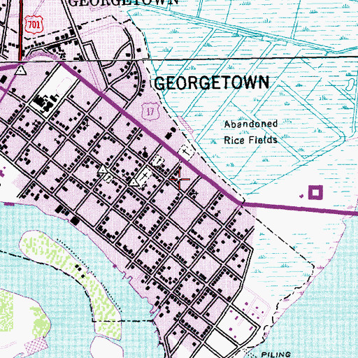Topographic Map of Saint Augustine Reformed Episcopal Church, SC