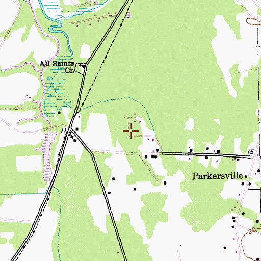 Topographic Map of Woodville Acres, SC