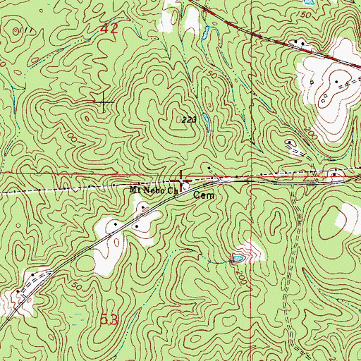 Topographic Map of Mount Nebo Church, AL