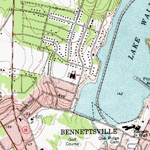 Topographic Map of Bennettsville Primary School, SC