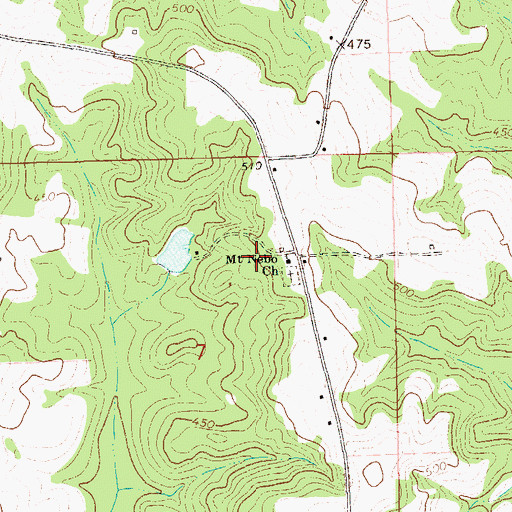 Topographic Map of Mount Nebo Church, AL