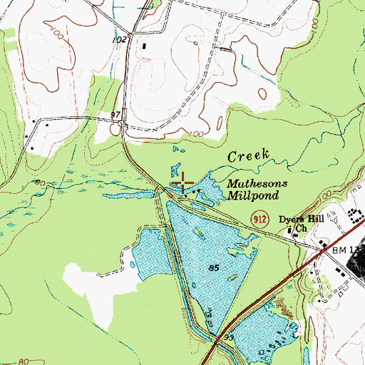 Topographic Map of Mathesons Mill (historical), SC