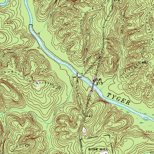 Topographic Map of Gist Mill (historical), SC