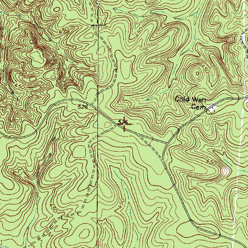 Topographic Map of McDaniel Cemetery, SC