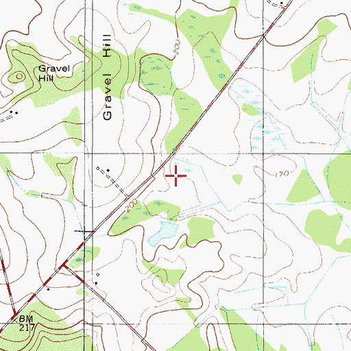 Topographic Map of Buddenville School (historical), SC
