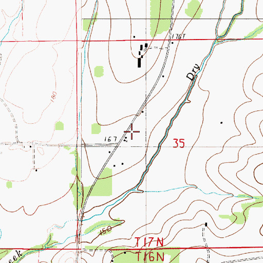 Topographic Map of Mount Olive School, AL